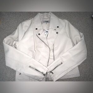 NWT Charlotte Russe Faux Leather Jacket size Medium with imperfections